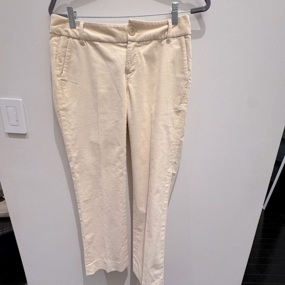 Banana Republic - Cream Corduroy Womens Size 4 Pants